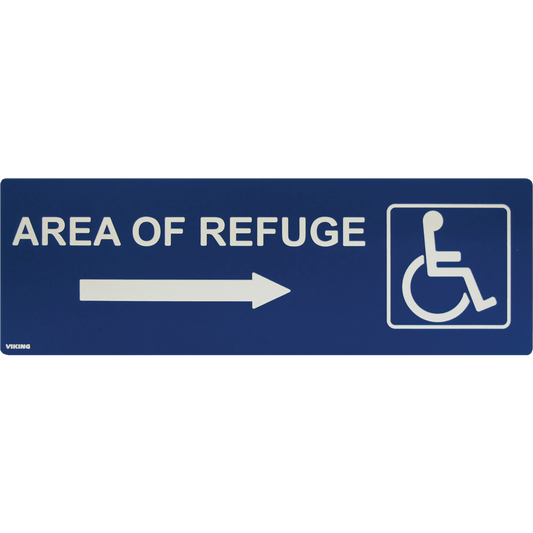 Viking ARS-DRB100 Area of Refuge Sign with Right Arrow