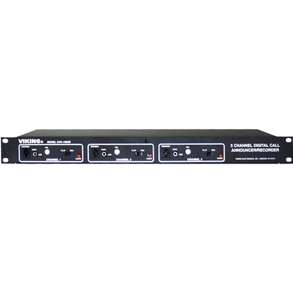 Viking DVA-1003B Professional 3-Channel Digital Voice Announcer
