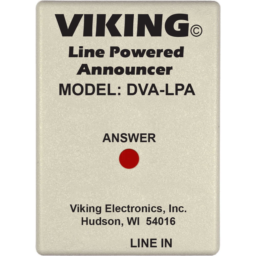 Viking DVA-LPA Phone Line Powered Digital Announcer
