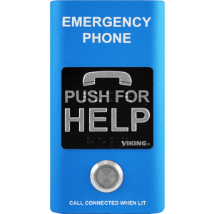 Viking E-1600-BLA ADA Compliant Blue Emergency Phone with Built-In Dialer and Voice Announcer
