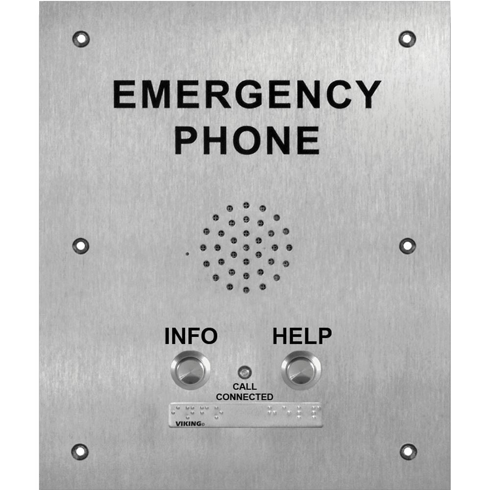 Viking E-1600-TP2IPEWP ADA Compliant VoIP Emergency Phones with Built-In Dialer and Digital Voice Announcer