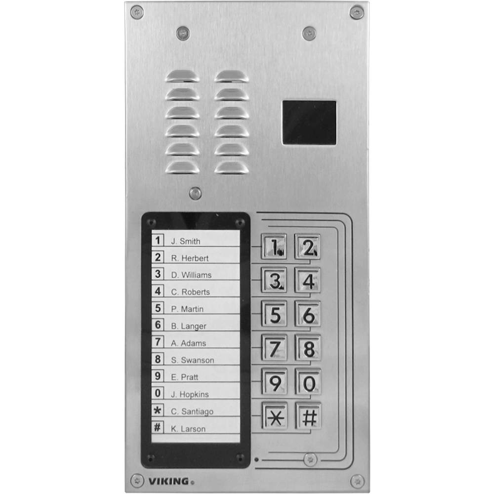 Viking K-1270-IP 12 Button VoIP Entry Phone with Proximity Card Reader