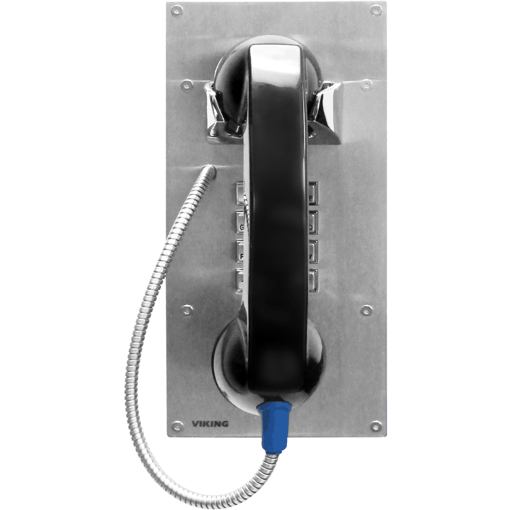 Viking K-1900-812L Hot-line Panel Phone With 12" Armored Cable, Lanyard, And Keypad