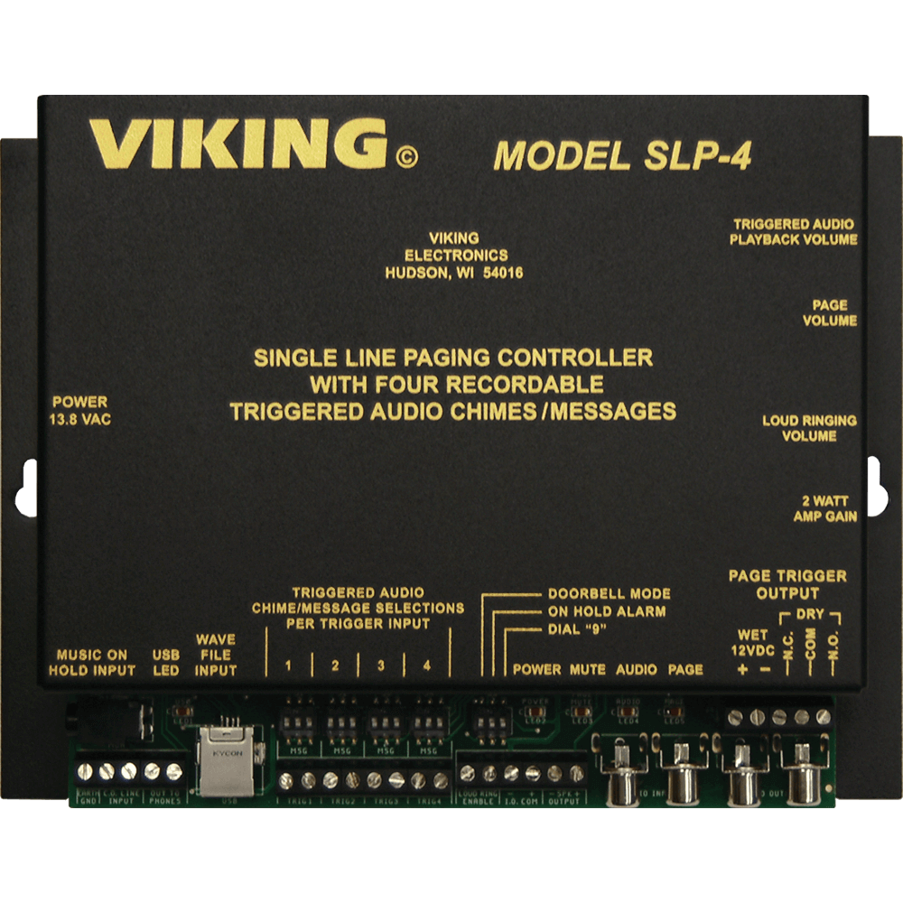 Viking SLP-4 Single Line Paging Controller – vikingtelecomsolutions