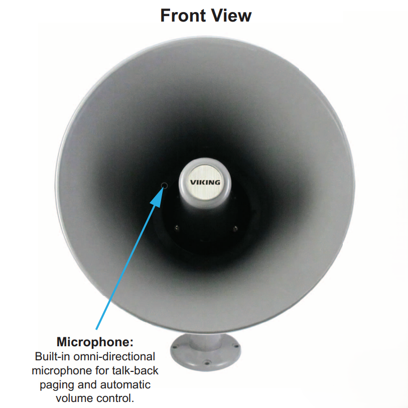 Viking 300TB-IP-EWP SIP / Multicast Paging Horn With Talk-Back And Enhanced Weather Protection