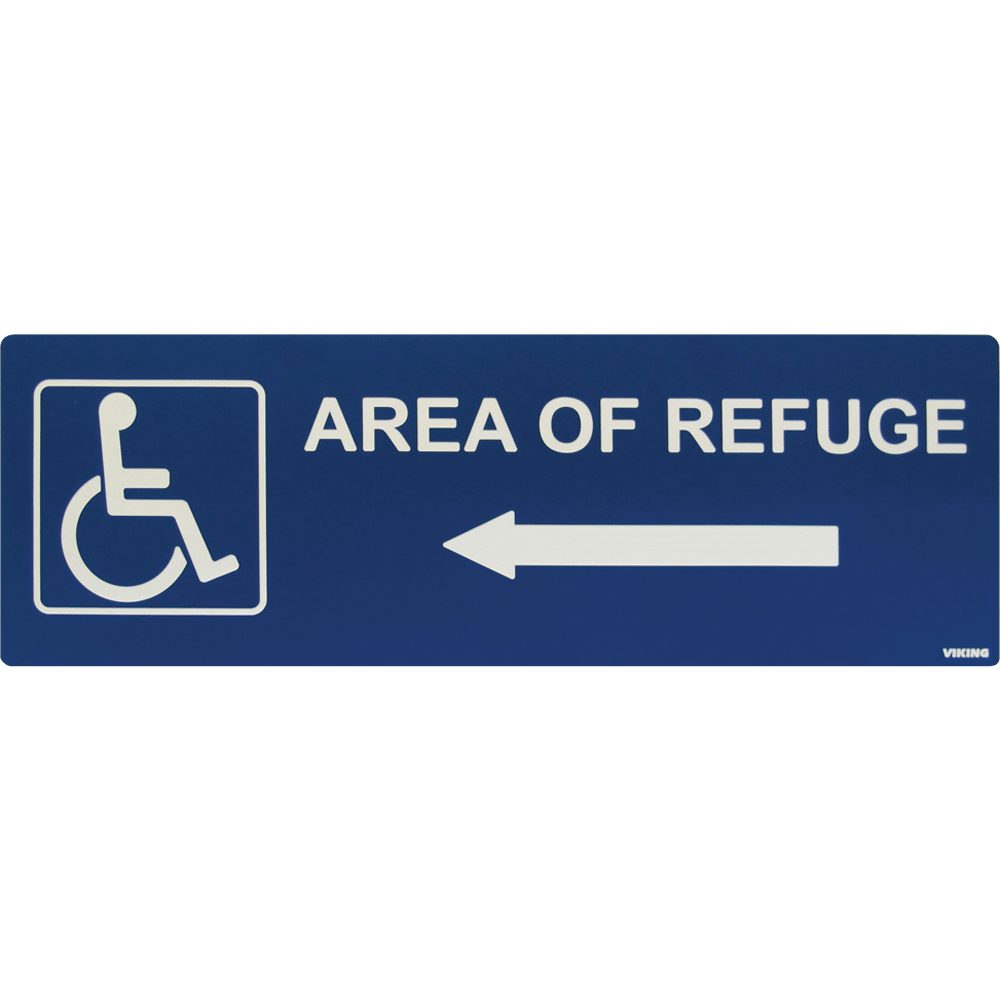 Viking ARS-DLB100 Area of Refuge Sign with Left Arrow