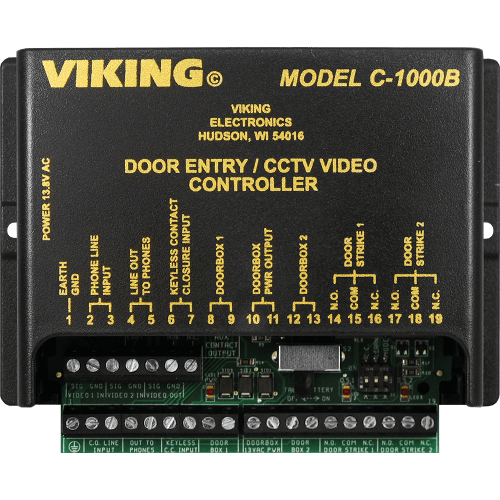 Viking C-1000B Two Door Entry and CCTV Camera Controller