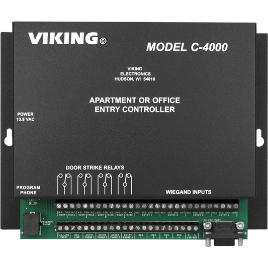 Viking C-4000 Apartment / Office Entry System Controller for Up To 4 Entrance Locations