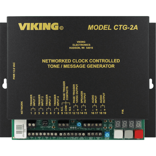 Viking CTG-2A Networked Clock Controlled Tone / Message Generator and Master Clock
