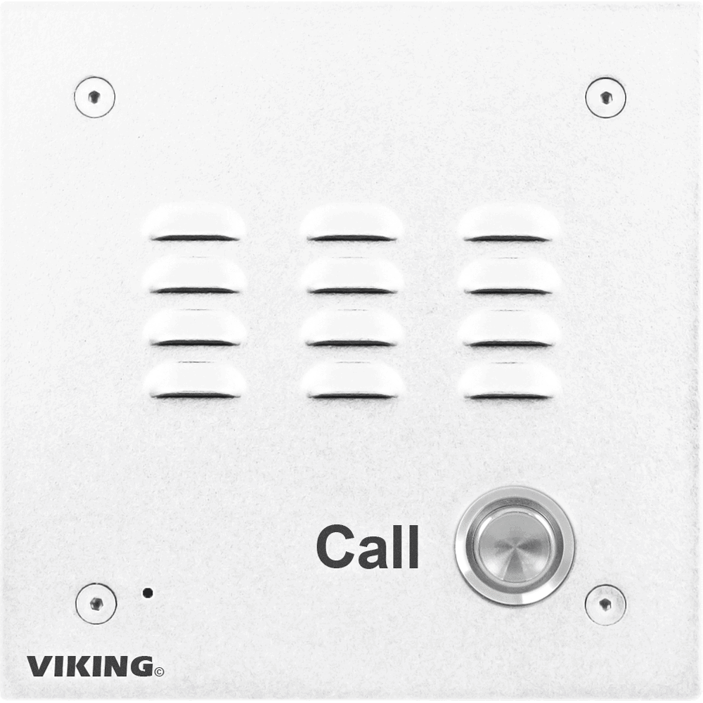 Viking E-10-WHA-EWP Entry Phone with White Aluminum Faceplate and Enhanced Weather Protection