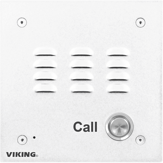 Viking E-10-WHA-EWP Entry Phone with White Aluminum Faceplate and Enhanced Weather Protection