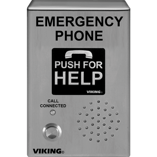 Viking E-1600-03-IP ADA Compliant VoIP Emergency Phones with Built-In Dialer and Digital Voice Announcer