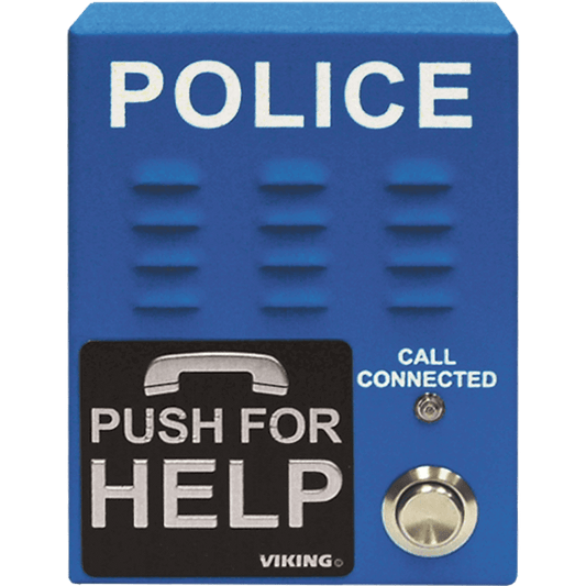 Viking E-1600-60A-EWP ADA Compliant, Blue, Handsfree Emergency Police Phone with Dialer and Announcer