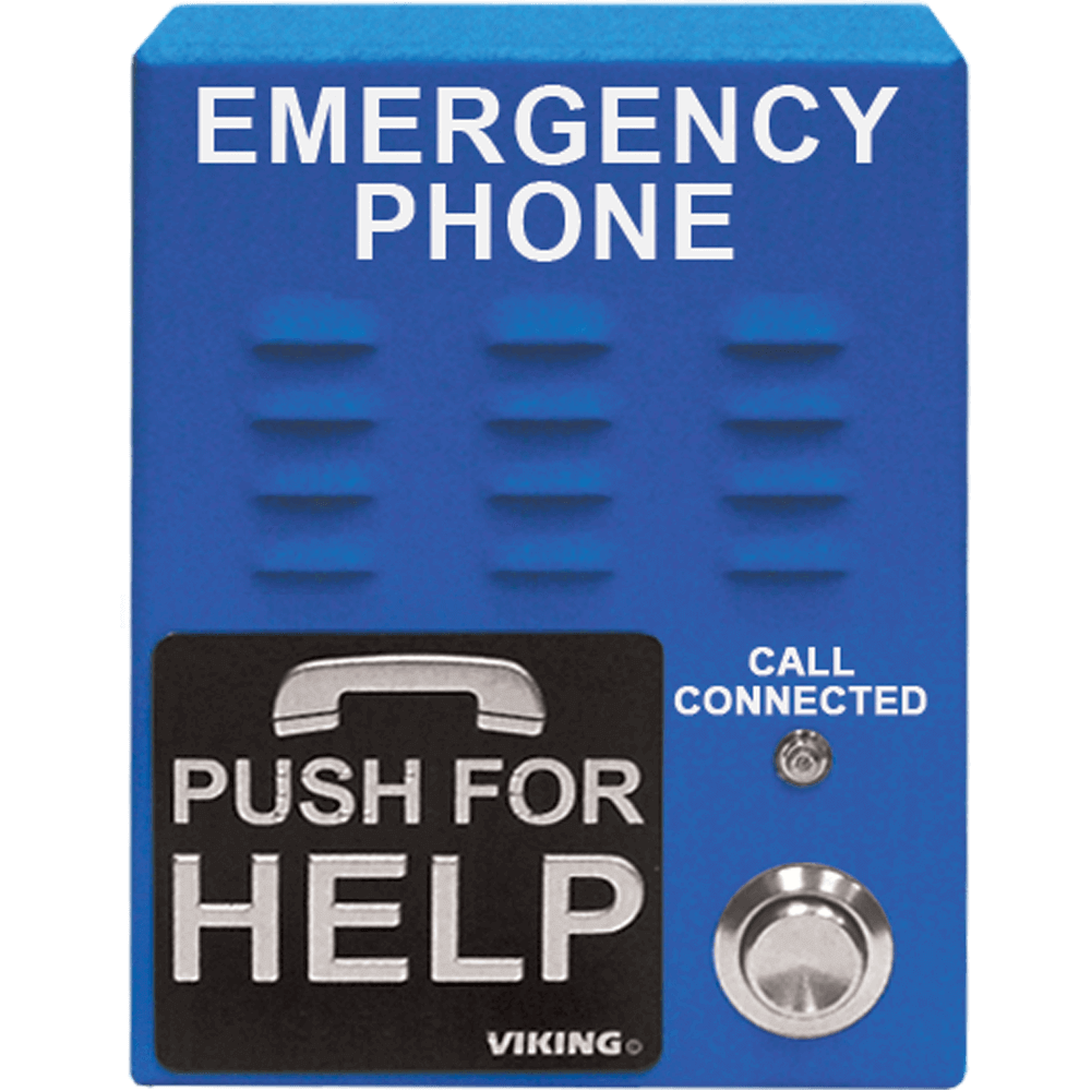 Viking E-1600-65A-EWP Handsfree Emergency Phone with Dialer/Announcer, Blue