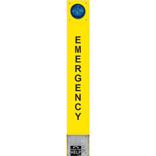 Viking E-1600-BLTIPEWP ADA Compliant VoIP Emergency Tower Phone with Blue Strobe Light and Voice Announcer