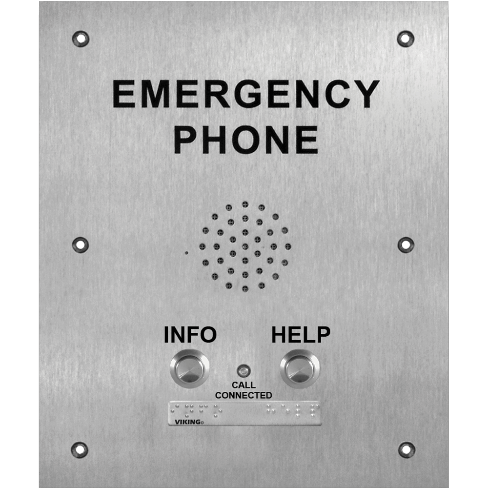 Viking E-1600A-TP2-EWP 2 Button ADA Compliant Emergency Phone for Talk-A-Phone applications