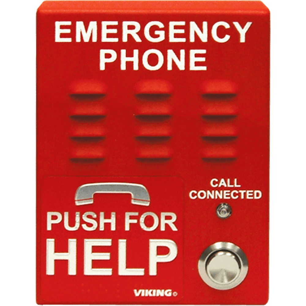 Viking E-1600A ADA Compliant Red Emergency Elevator Phone with Dialer and Voice Announcer