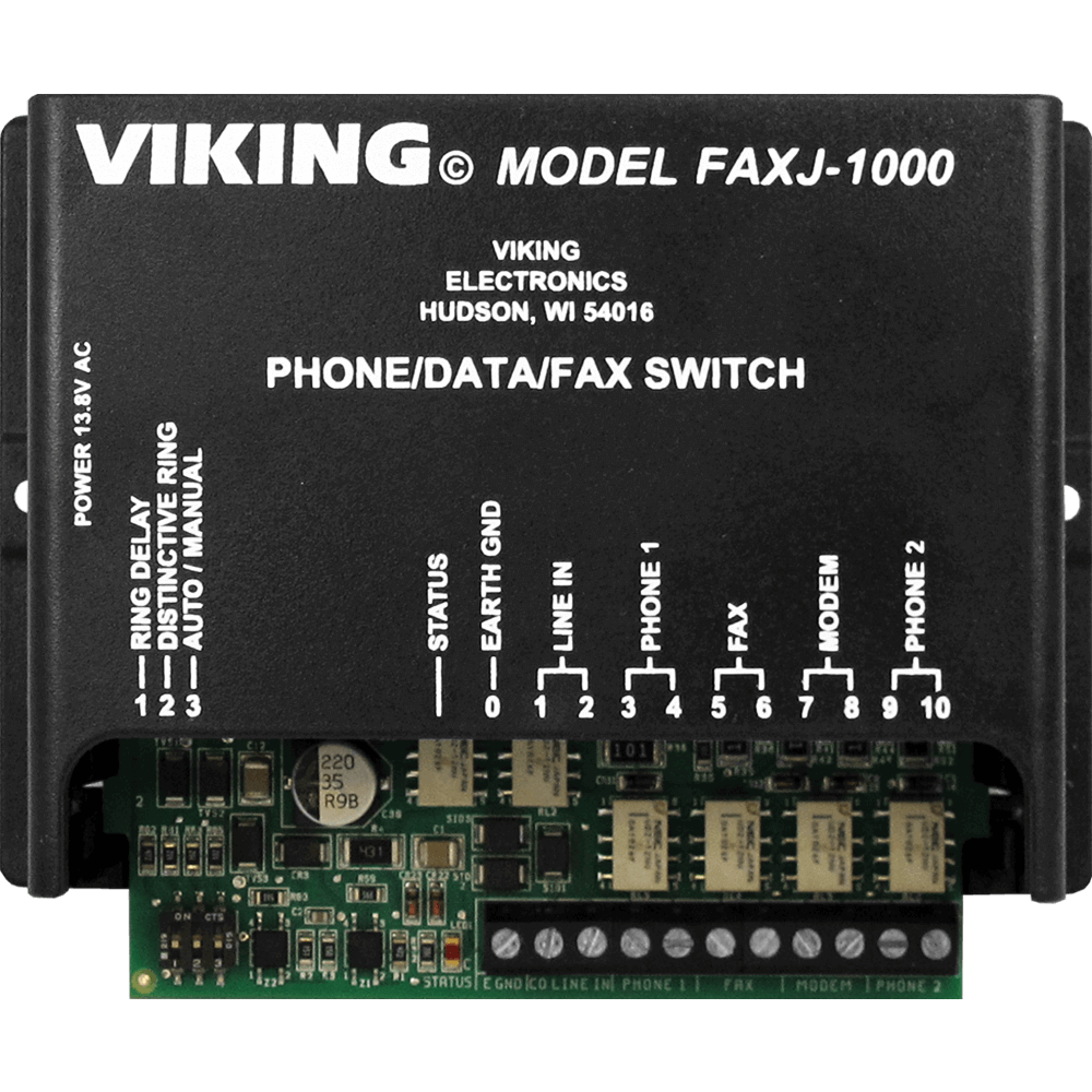 Viking FAXJ-1000 FaxJack Phone/Fax Switch