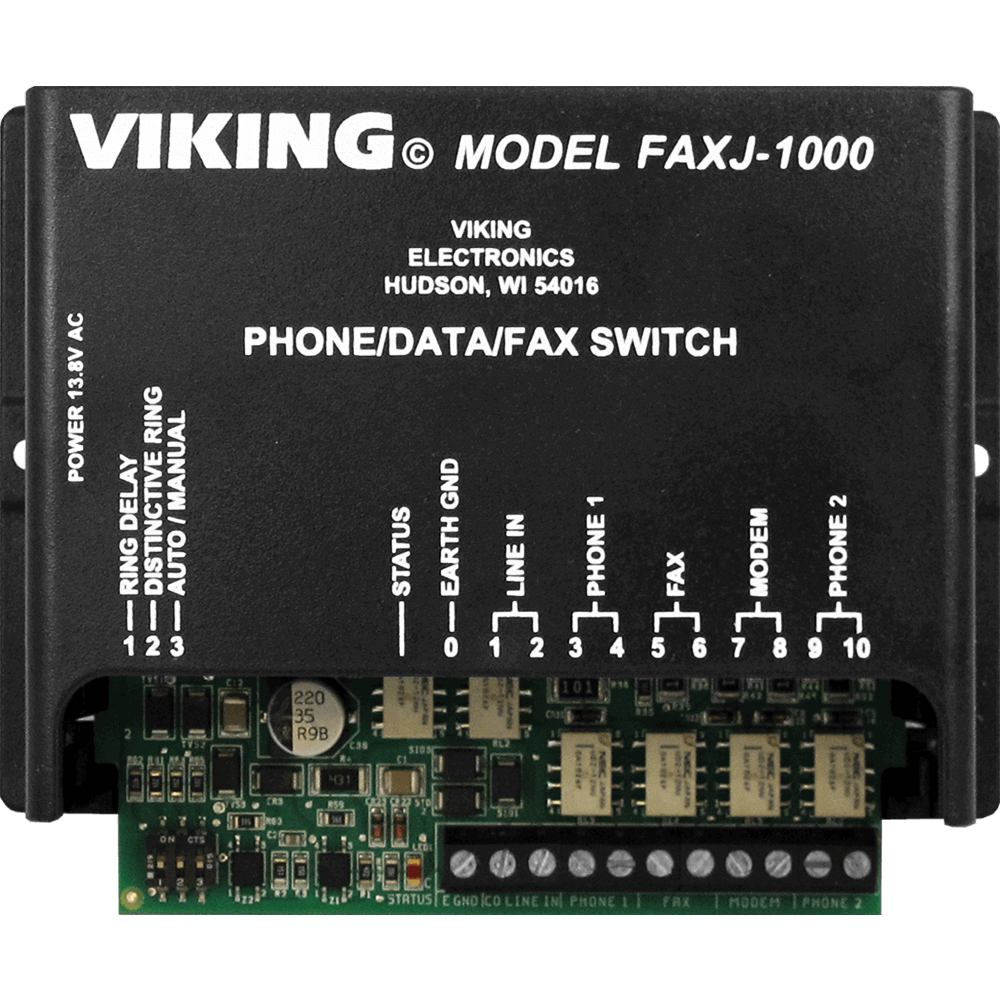 Fax Switch Viking FAXJ-1000 FaxJack Phone/Fax Switch – vikingtelecomsolutions