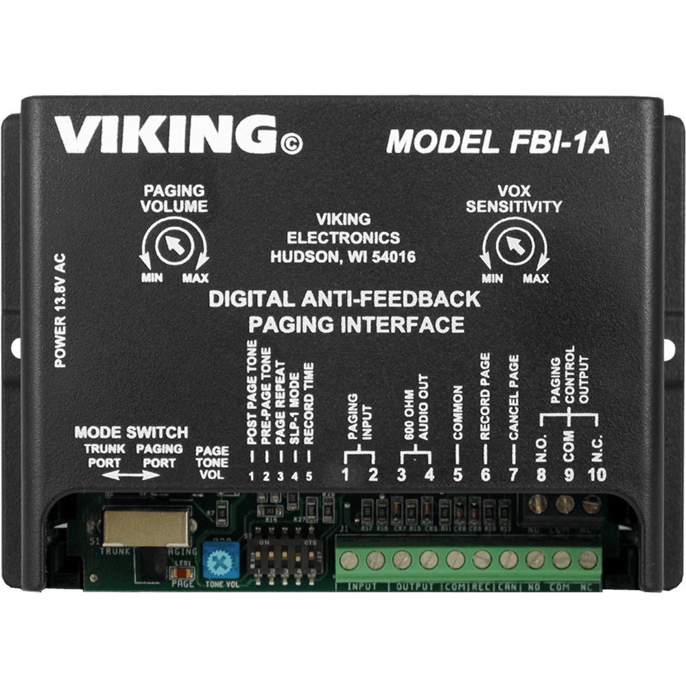 Viking FBI-1A Anti-Feedback Paging Interface
