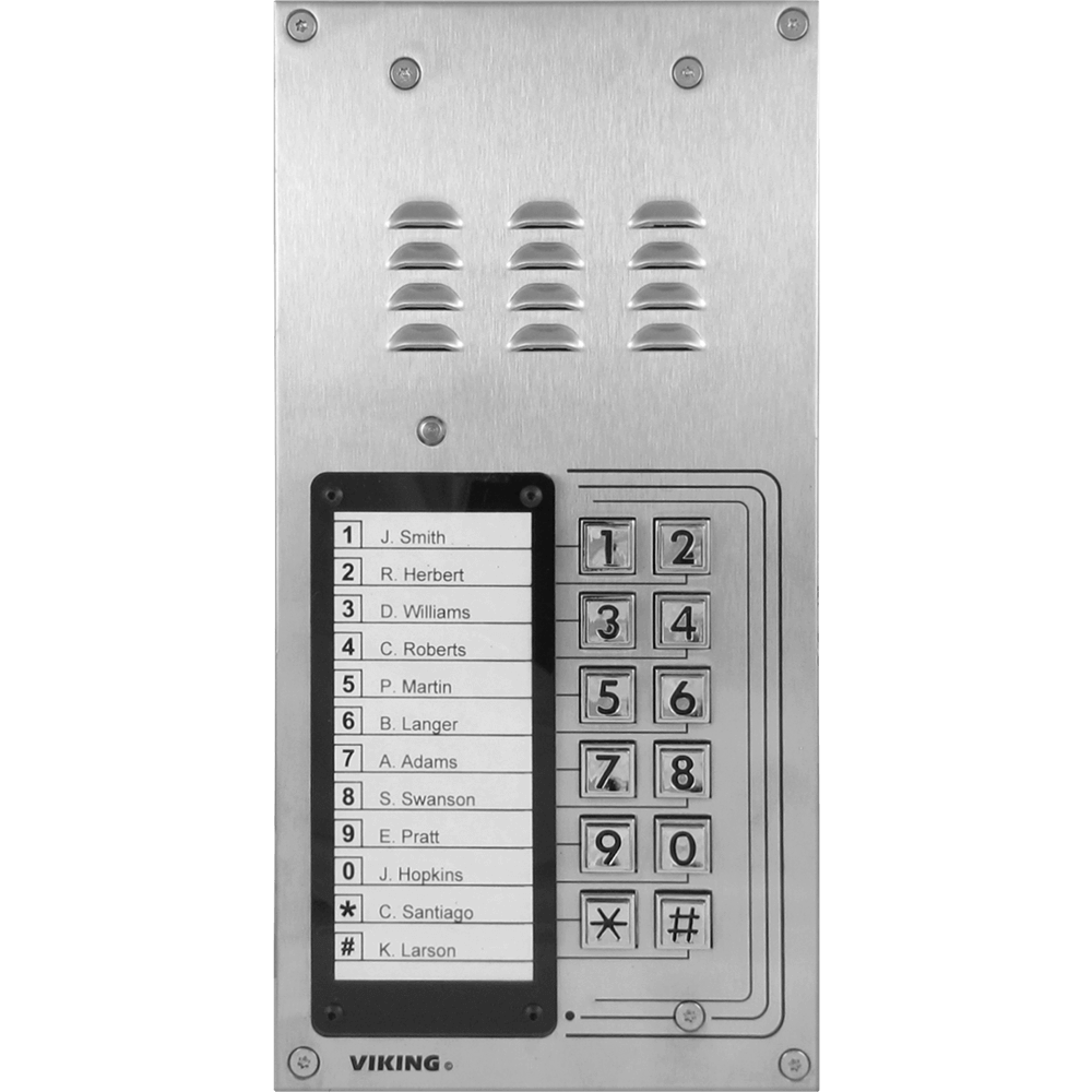 Viking K-1200 12 Button Apartment Entry Phone with Built in Door Strike Relay