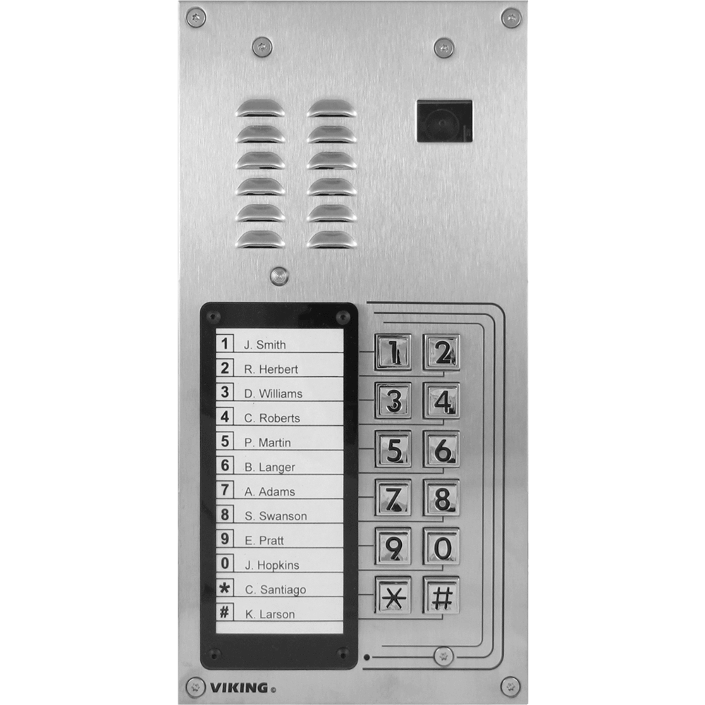 Viking K-1205-IP-EWP VoIP Entry Phone System with 12 Button Auto Dialer and Camera