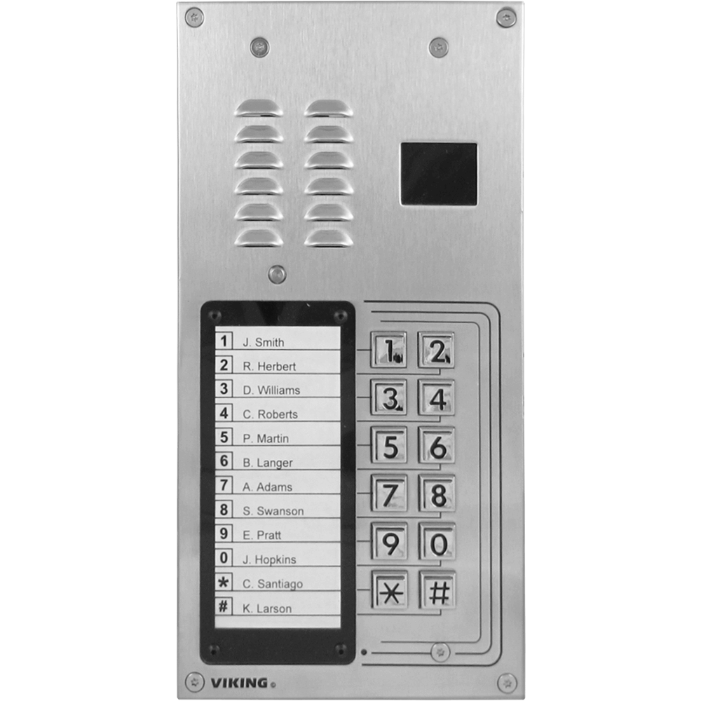 Viking K-1270-EWP 12 Button Apartment Entry Phone With Proximity Reader And Enhanced Weather Protection