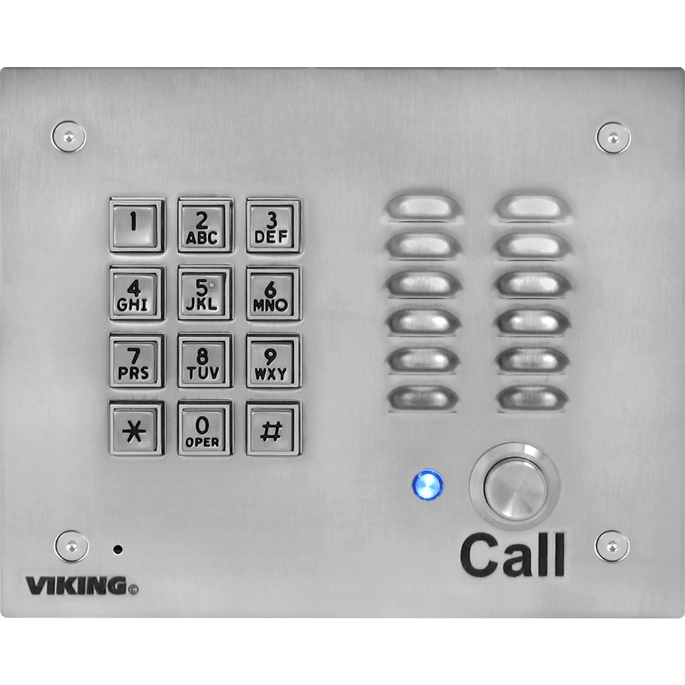 Viking K-1700-3-EWP Vandal Resistant Handsfree Entry Phone with Keypad Enhanced Weather Protection