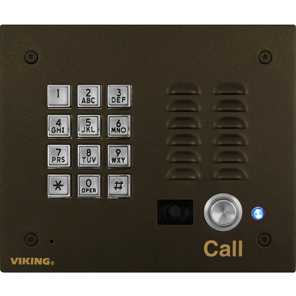 Viking K-1705-3-BN Entry Phone with Camera Bronze Finish