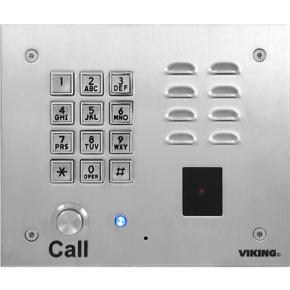 Viking K-1770-3 Stainless Steel Vandal Resistant Entry Phone with Keypad and Proximity Reader