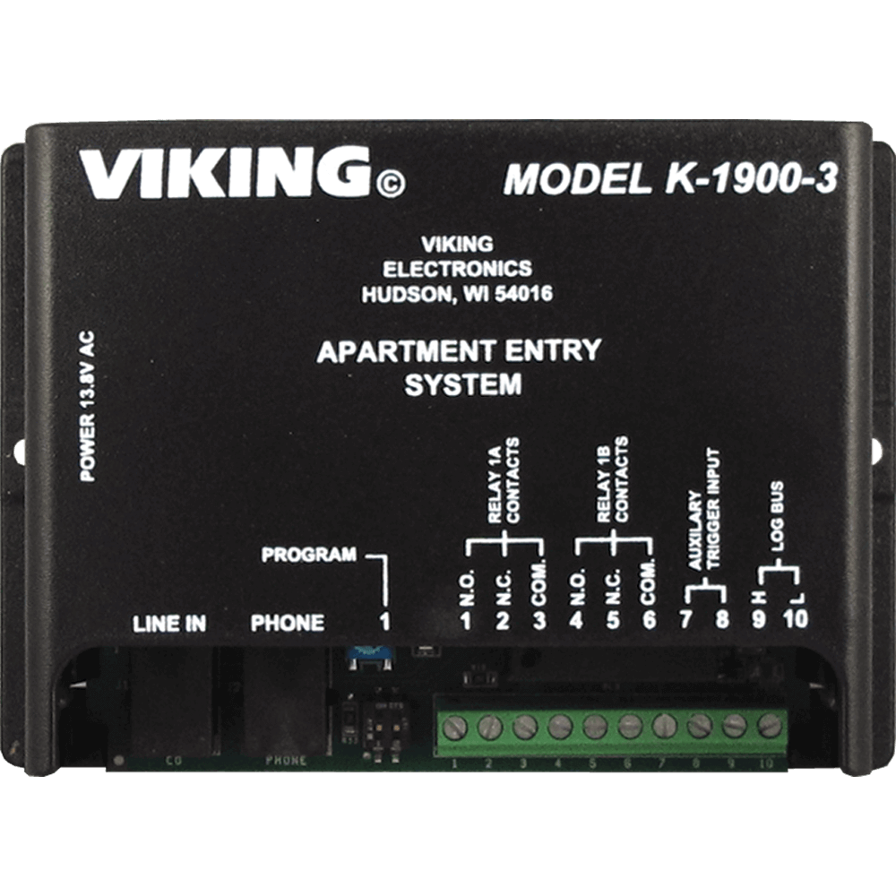 Viking K-1900-3 Door Entry and Keyless Entry for up to 250 Apartments or Offices