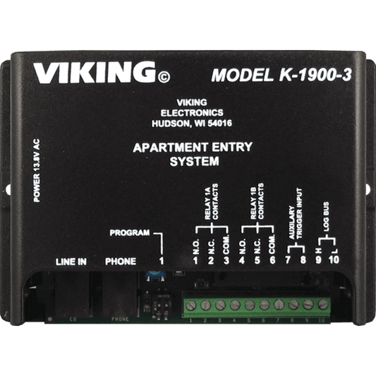 Viking K-1900-3 Door Entry and Keyless Entry for up to 250 Apartments or Offices
