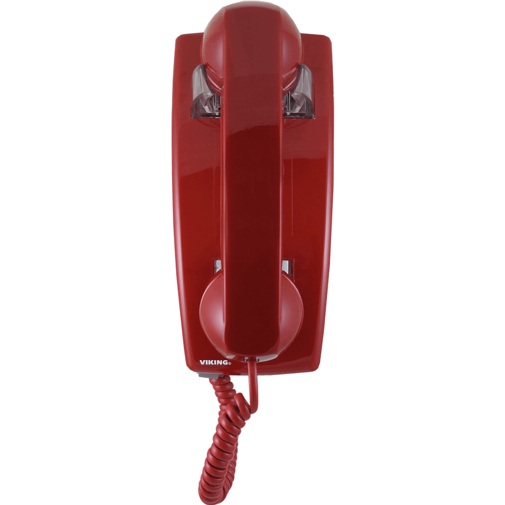 Viking K-1900W-2 Red Programmable Hot Line Wall Phone