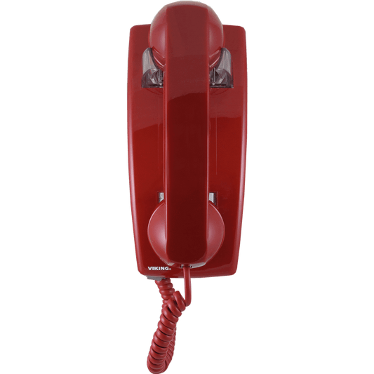 Viking K-1900W-2 Red Programmable Hot Line Wall Phone