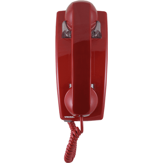 Viking K-1900W-IP VoIP Wall Phone with Auto Dialer, Red