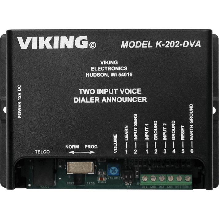 Viking Electronics K-202-DVA Two-Input Voice Alarm Dialer ...