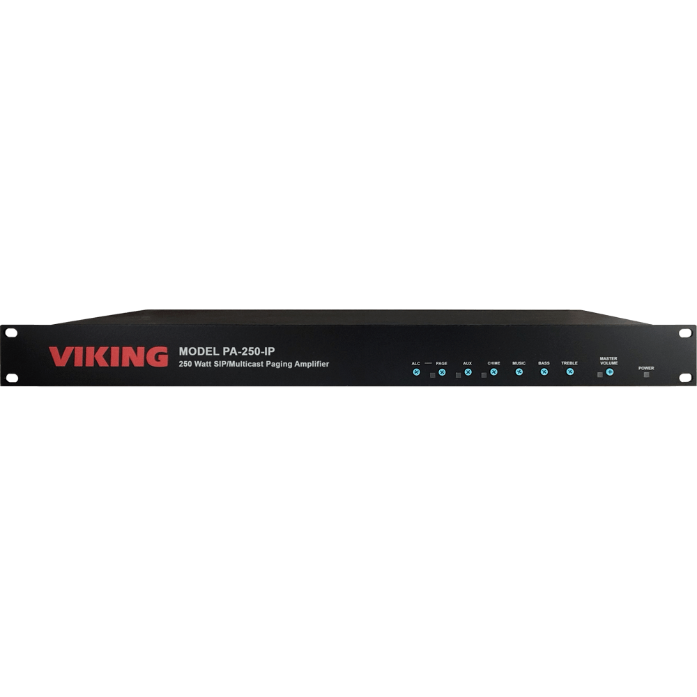Viking PA-250-IP 250 Watt 70V SIP/Multicast Paging Amplifier