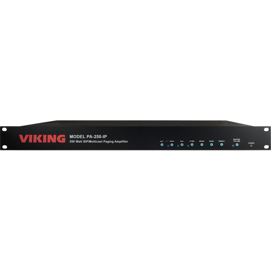 Viking PA-250-IP 250 Watt 70V SIP/Multicast Paging Amplifier