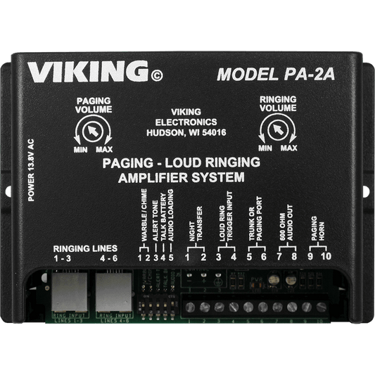 Viking PA-2A Multi-Line Loud Ringer/ Paging Amplifier with Additional 25AE Horn