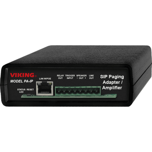 Viking PA-IP SIP Multicast Paging Adapter with Amplifier