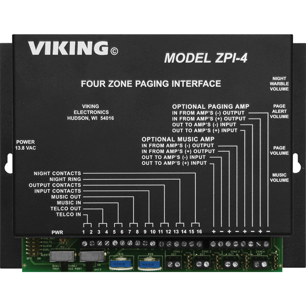 Viking ZPI-4 4-Zone Page Interface